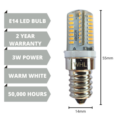 E14 LED Hell Warm Weiß Glühbirne für Herd Haube Kühlschrank Schrank Ersatz