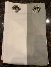 Pottery Barn Kids ONE Colored Bordered Drape Blackout Curtain 44 x 63 GRAY NEW