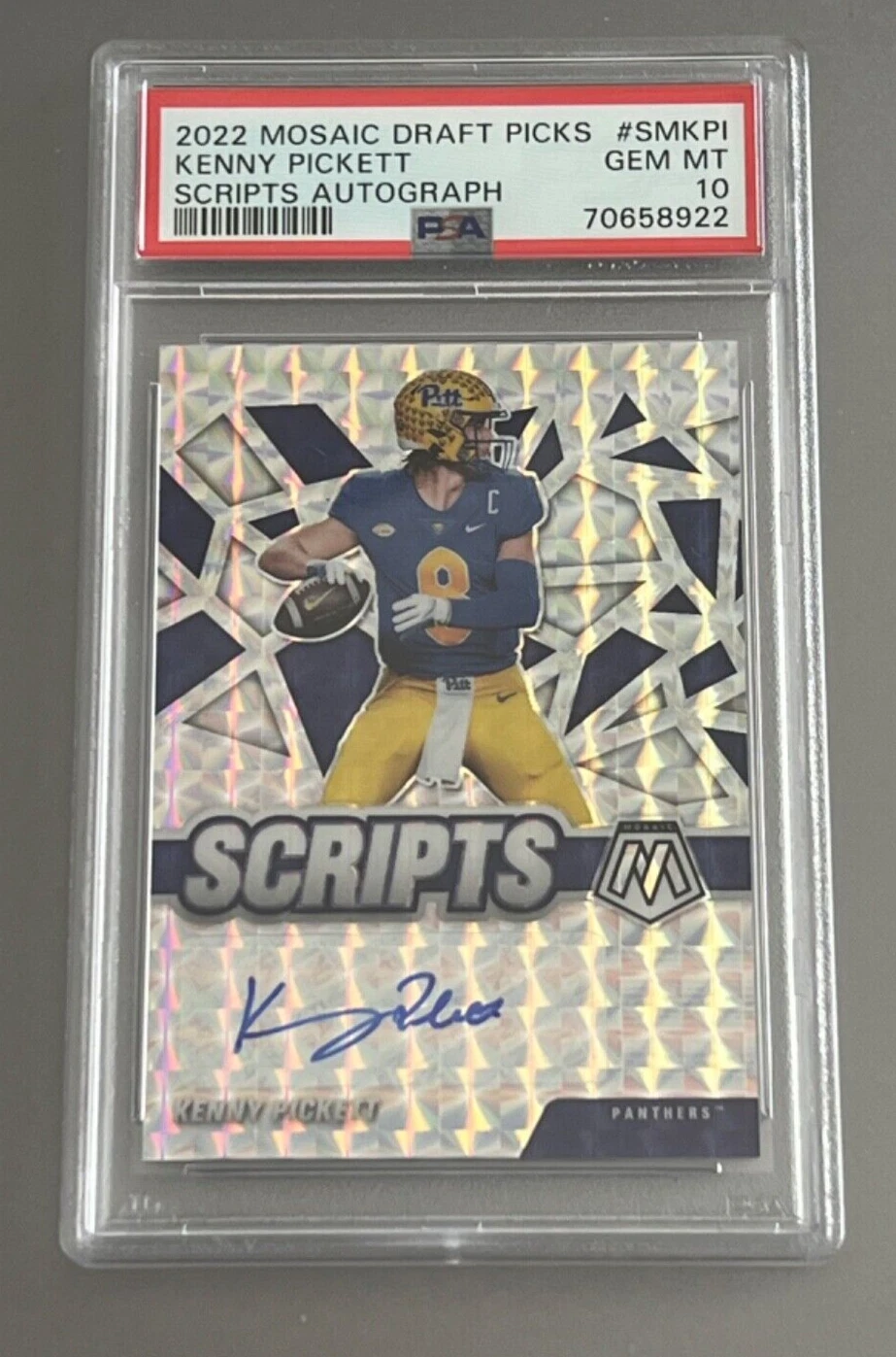 Kenny Pickett Panini Mosaic Draft Picks Scripts Autographs #SMKPI Base