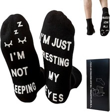    Funny Socks Men Women Unisex Gift Idea I'm Not Sleeping   