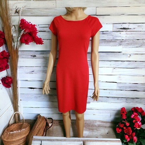 NEW Women's Cynthia Rowley Cherry Red Cap Sleeve Sheath Dress Size XS NWT $119 - Picture 1 of 7