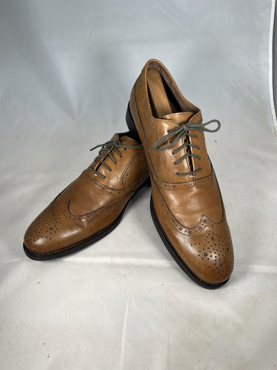 JOHNSTON MURPHY Men's Brown Leather Wingtip Size Dress