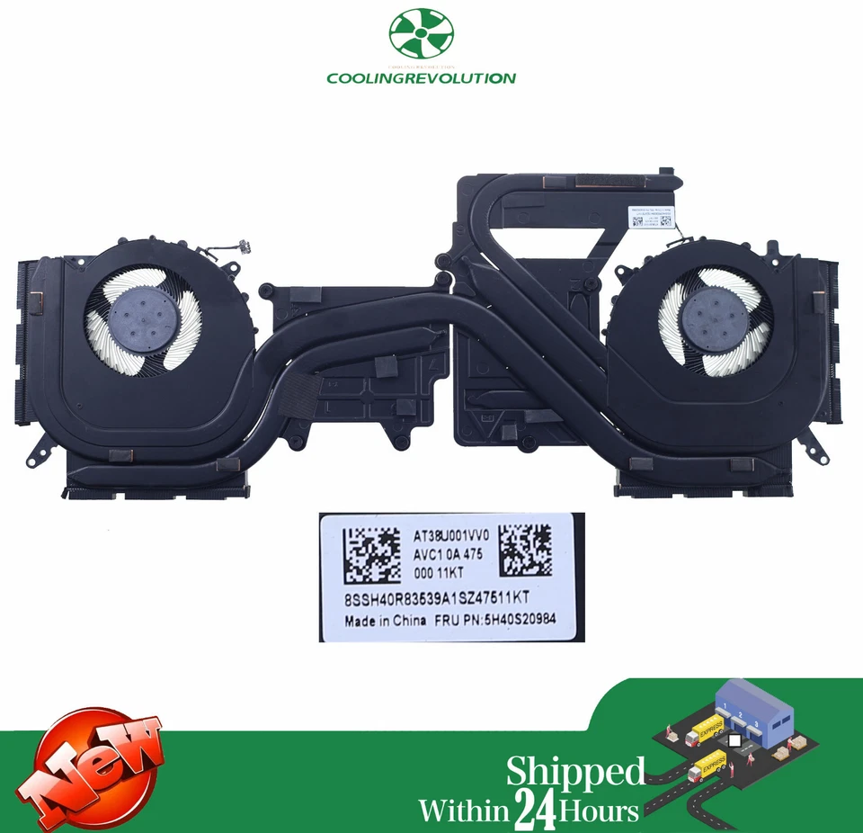 Laptop CPU Heatsink Fan for Lenovo Legion Pro 5 16IRX9 R9000P 5H40S20984 - Image 2 of 2