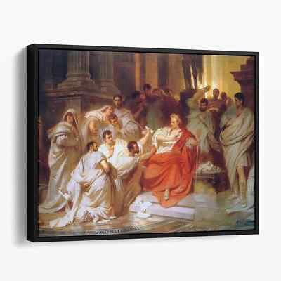 Death of Julius Caesar Ancient Rome Greece History Canvas Wall Art Print