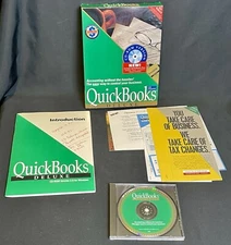 Rare Intuit Quickbooks Deluxe 3.0 1994 Accounting CD-ROM Vintage Windows