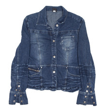 Fubu Denim Jacket Blue Womens L