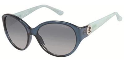 NWT Guess Sunglasses GU 7347 TL-72 Crystal Teal / Gradient Gray 60