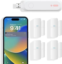 Home Alarm System 5-Piece kit, Door Window Sensors WiFi Alarm System for Kids