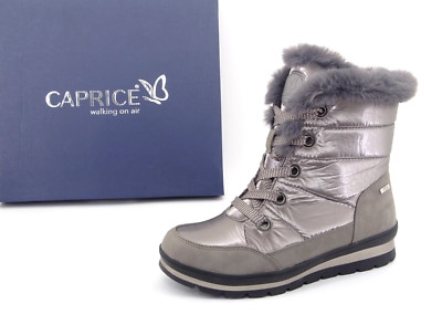 Caprice Snowboots Stiefeletten Winter Damenstiefel Schuhe Grau Gefüttert Gr. 38
