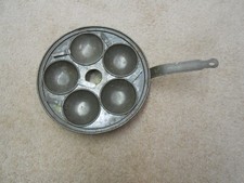 ANTIQUE 5  EGG TIN   BUFFALO STEAM EGG POACHER WITH LID