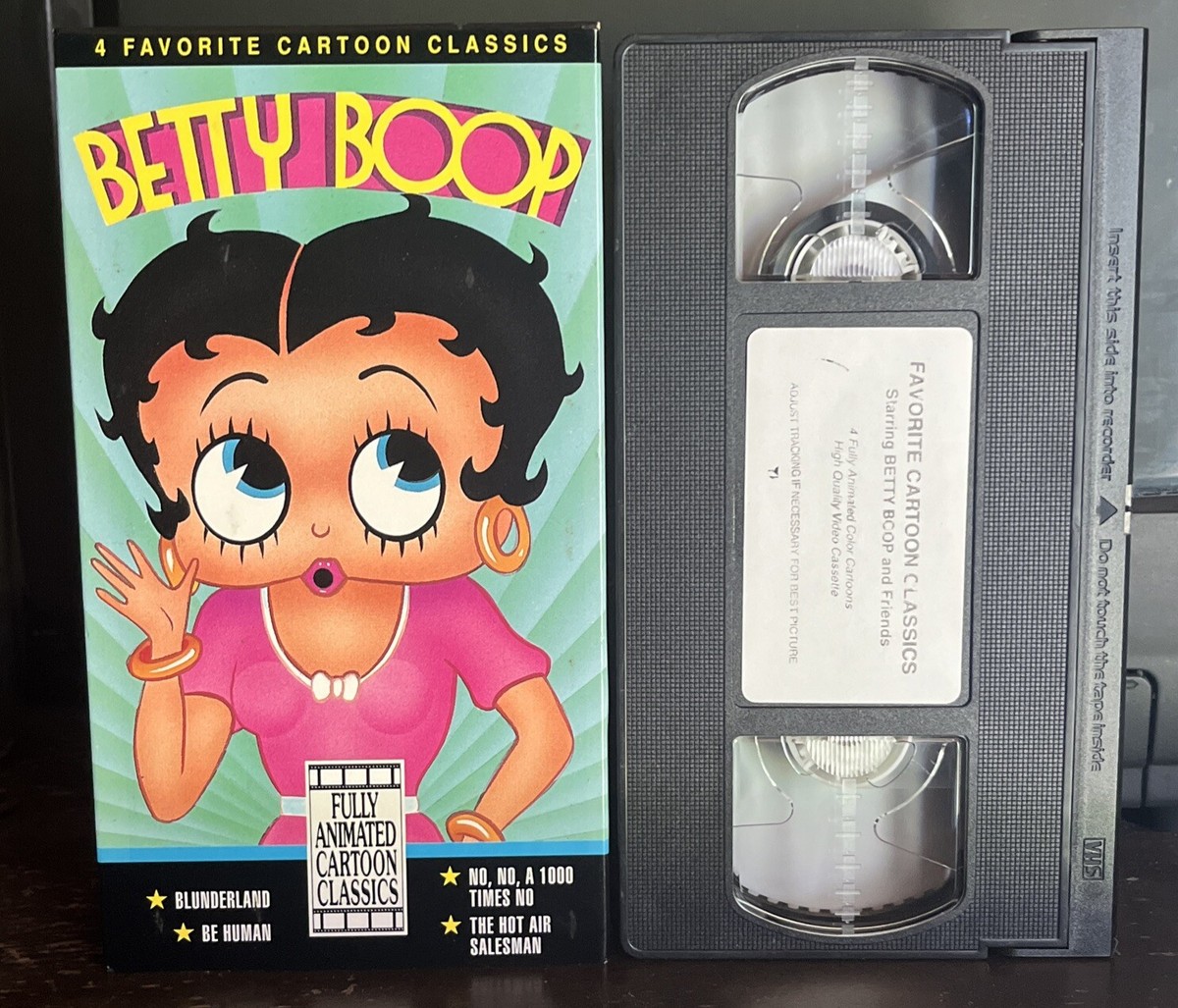 Betty Boop VHS Lot Vintage Black & White Cartoons VGC+ FREE