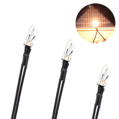 50Stk. 3mm 12V Mini Bulb mit Kabel Minibirnen warm weiß Licht Modell Lampe