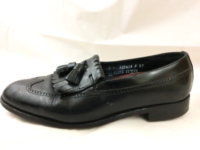 Florsheim Men Black Genuine Leather‎ Slip On Wingtip Kiltie Tassel Loafers Sz 8 Lexington Wingtip Loafer Men main image 3
