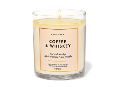 White Barh Coffee and Whiskey White Barn Single Wick Candle 8 oz / 227 g