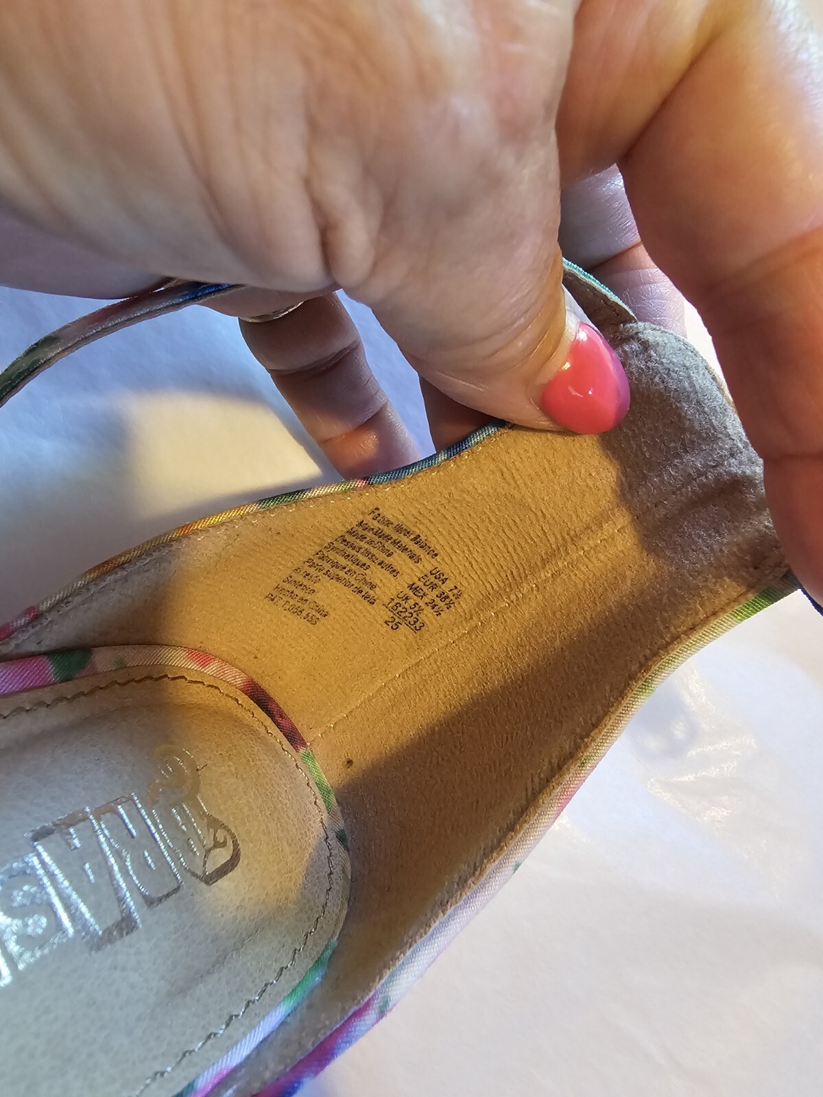 Brash Naomi Ankle Strap Floral Sandals Block Heel, Size 7.5 INSTITUTO