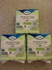 (3) Tena Sensitive Care Light #3 Ultra Thins NEW