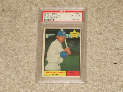 Billy Williams 1961 Topps #141 Chicago Cubs RC ICONIC HOF Rookie Card PSA 6