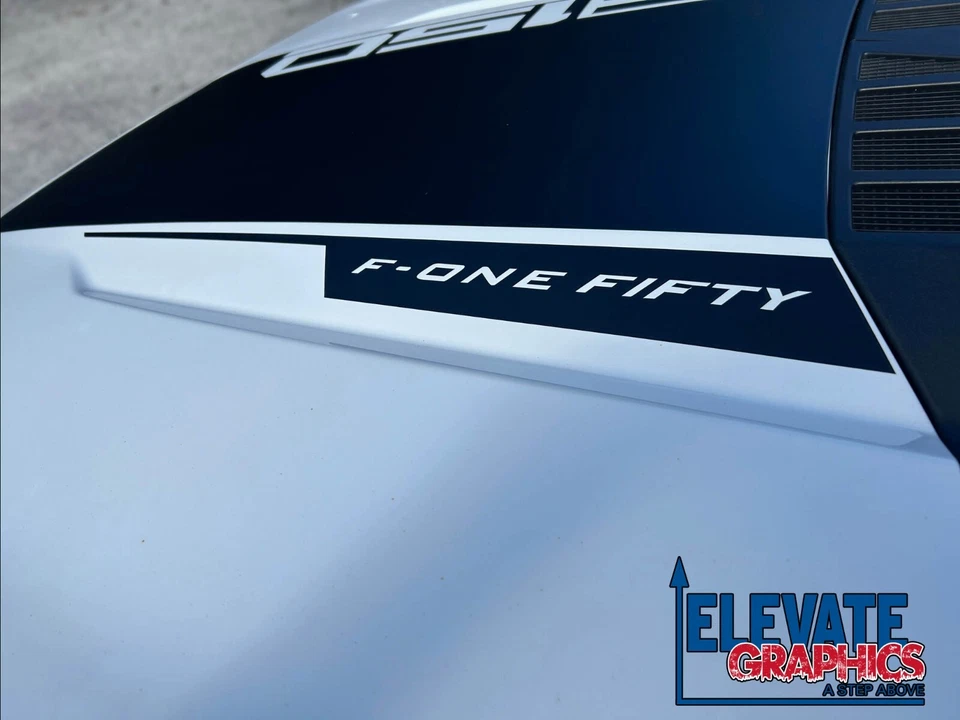 2021-2026 Para Ford F-150 Calcomanías Capucha Lanza Rayas Vinilo Auto Gráficos Pegatinas Foto 3 de 4