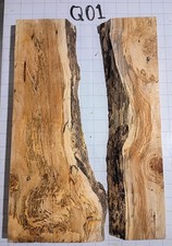 Q01 Spalted Maple Burl Live Edge, Birds Eye, Flamed, River Table Set