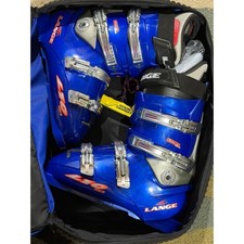 Lange L10 Race Ski Boots Blue Mens 10.5 43.5 325mm With Bag Made in Italy