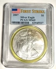 2007  PCGS MS69 First Strike Silver Eagle - Free Delivery
