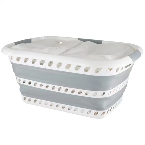 Collapsible Laundry Basket | Portable | Space Saver Storage | Hold 2 Loads - Picture 3 of 5