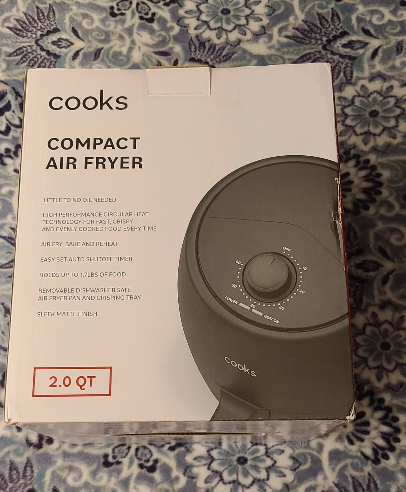 Cooks 2 Qt Air Fryer Black New In Box Air Fry Bake And Reheat New
Opens in a new window or tab