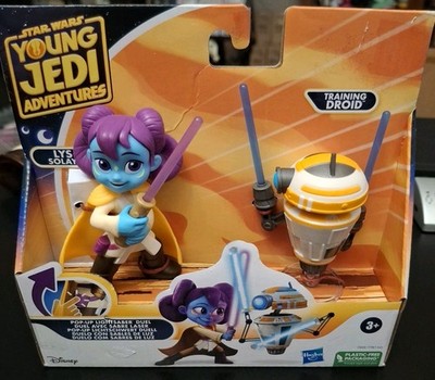 Star Wars Young Jedi Adventures Lys Solay & Training Droid W/ Pop Up Lightsaber.