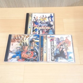 Sega Saturn Japanese Gray console bundle with 6 games & memory tested