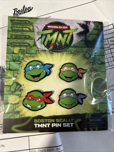 Boston Scally Teenage Mutant Ninja Turtles Pin Set-New