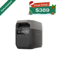 EcoFlow DELTA 3 1024Wh 1800W Portable Power Station LiFePO4 Battery Refurbished