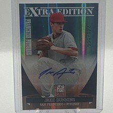Panini Elite Extra Franchise Futures Jake Dunning 187/566 Giants Auto Refractor 