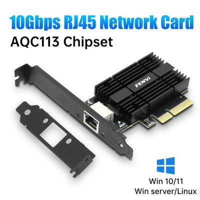 10Gbps AQC113 Network Card PCIE x4 RJ45 10 Gigabit Ethernet Adapter for win10/11