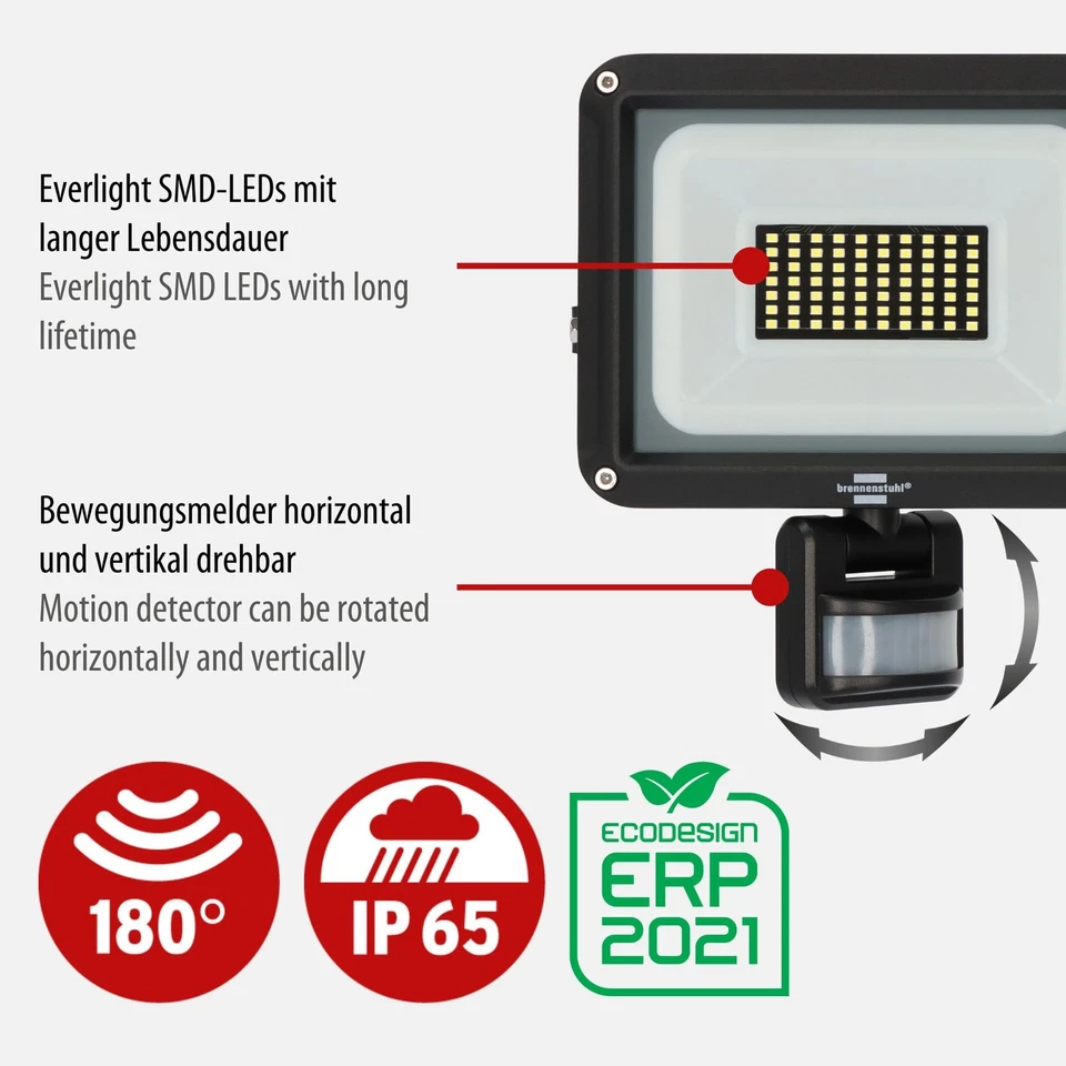 LED Strahler JARO 4060 P LED Wandstrahler für außen IP65, 30W, 3450lm, 6500K,... - Bild 3 von 4