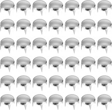200 Pcs 12Mm Silver round Dome Rivets, Spike Studs for Punk Rock DIY Leather Cra
