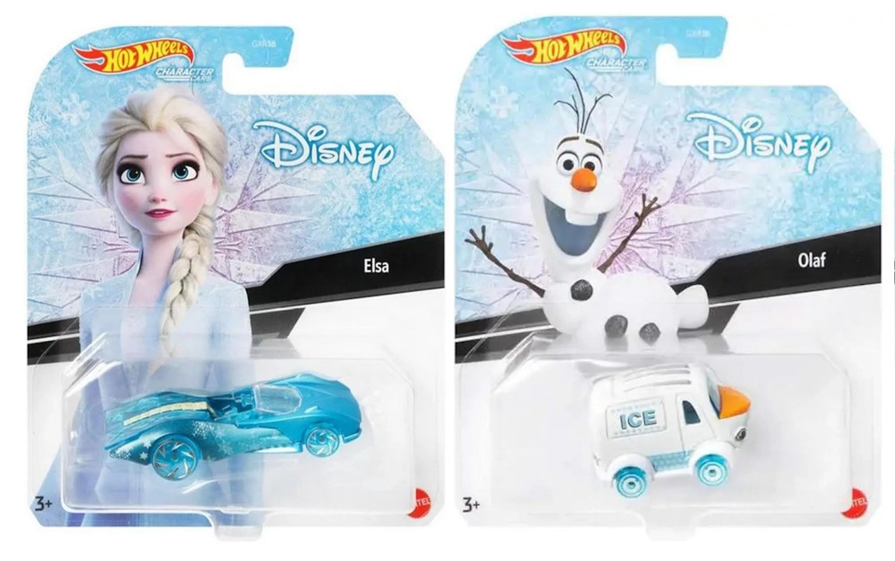 Hot Wheels Disney Frozen Character Cars Elsa and Olaf
