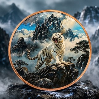 2026 Stormborn Guardian Powerful Tiger 5 oz .999 Copper Colorized Round