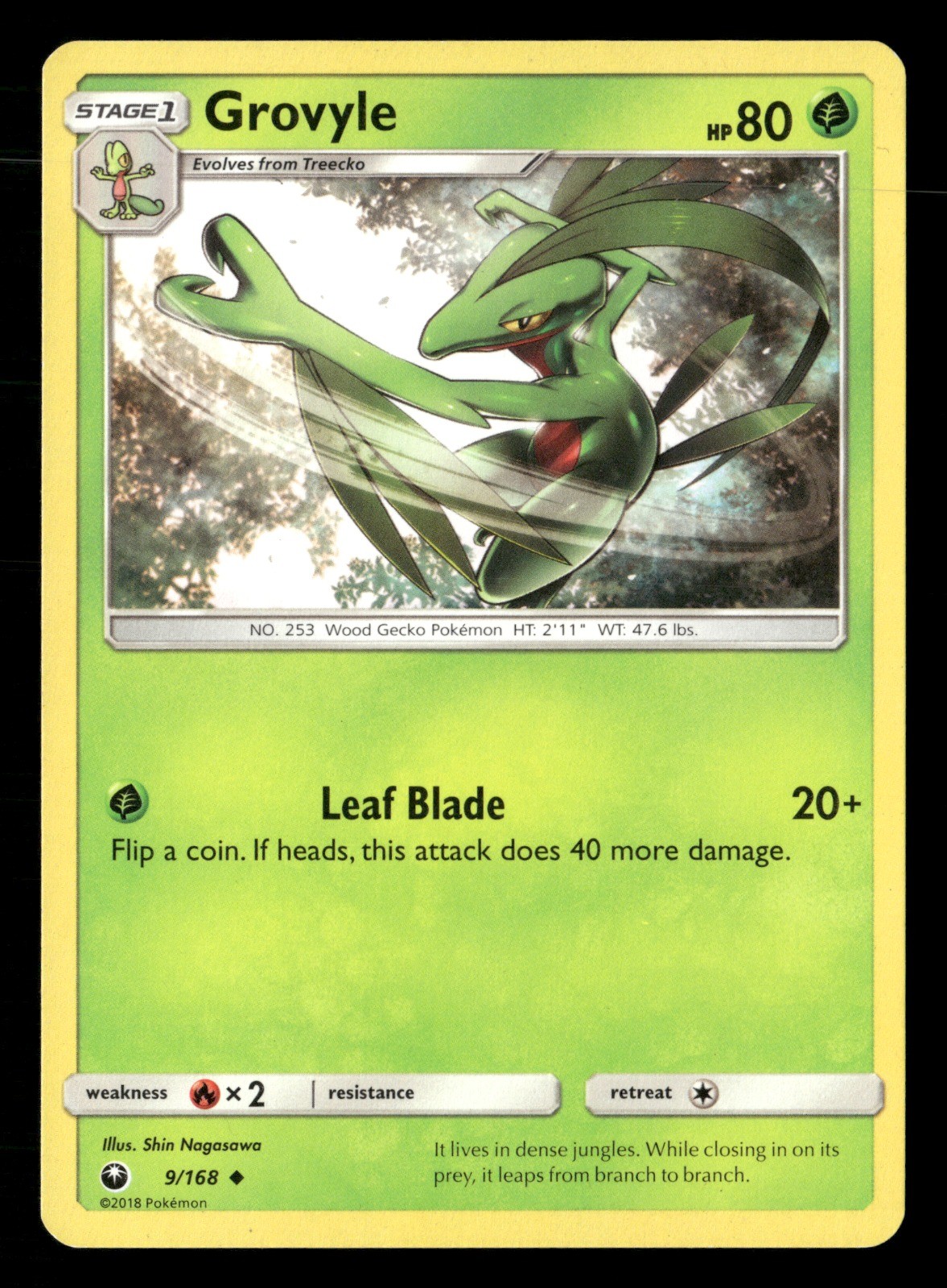 Grovyle SM - Celestial Storm 9/168 MP Pokémon TCG