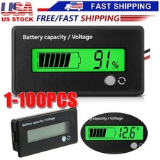 12V/24V/36/48V Battery Status Charge LCD Digital Indicator Monitor Meter Gauge