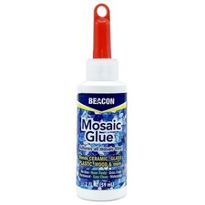 BEACON Mosaic Glue - Non-Toxic  Water Resistant, Ideal for All 1-Pack, Clear