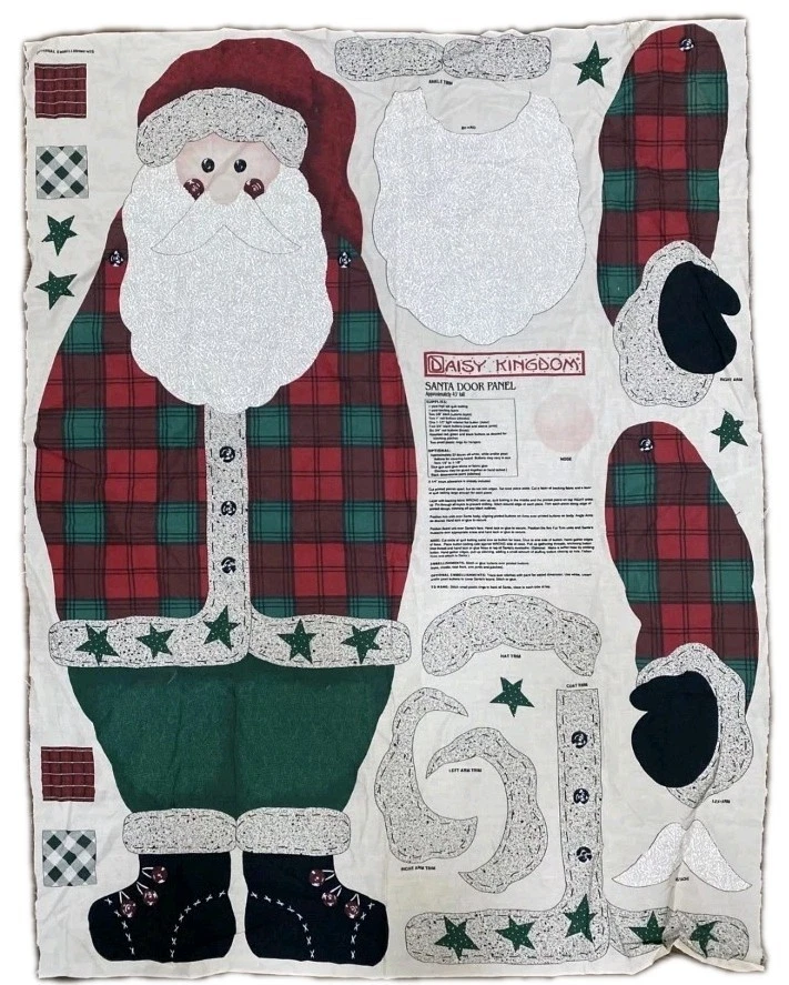 Daisy Kingdom Santa Door Panel 43" Tall Cut and Sew Fabric READ  - Image 3 of 3