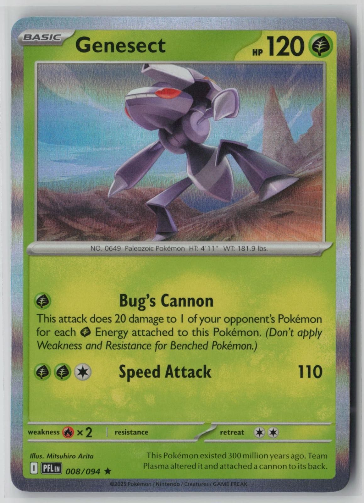 Genesect 008/094 Rare Phantasmal Flames Near Mint DJ30