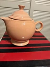 Vintage Fiesta Fiestaware Rose Medium Teapot With Gumdrop Lid C Handle 1950's