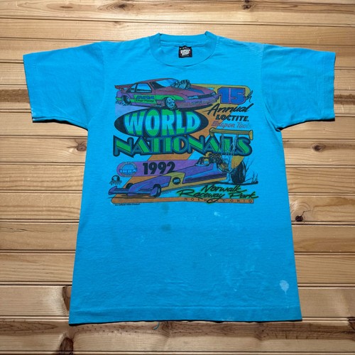 Vintage 1992 World Nationals Drag Racing Norwalk Raceway Park T-Shirt USA Medium