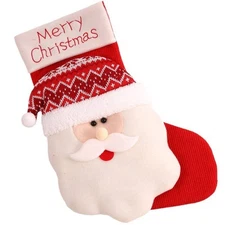 Large Christmas Socks Decoration Santa Claus Snowman Elk Christmas Bag Candy Soc