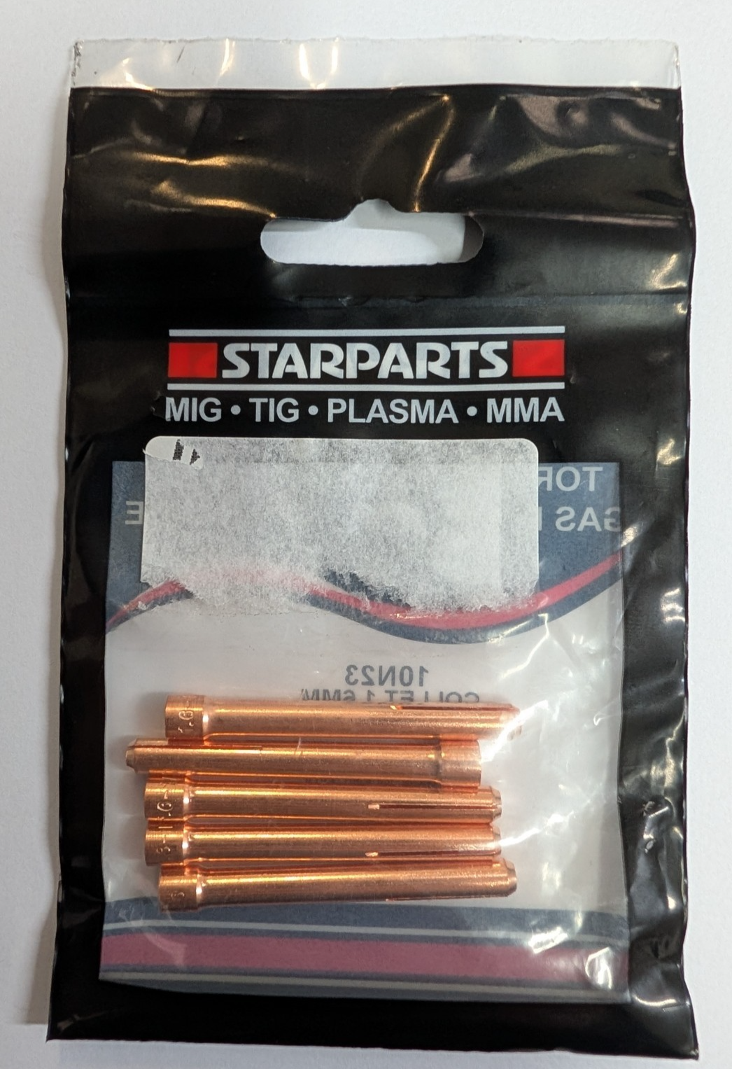 Pack of 5 × 10N23 TIG Collets 1.6 mm – WP17 WP18 WP26