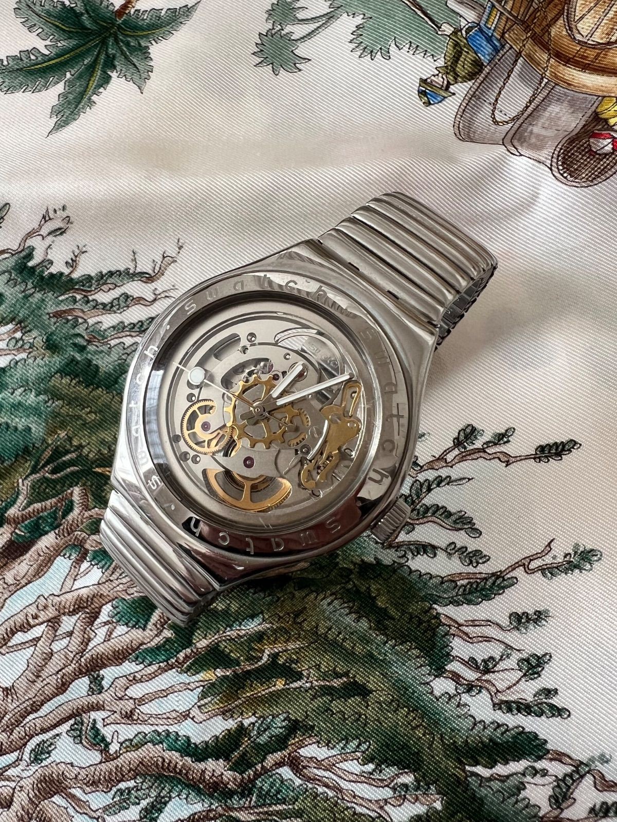 Used Swatch ☆ Skeleton automatic watch ☆ Working … - image 2