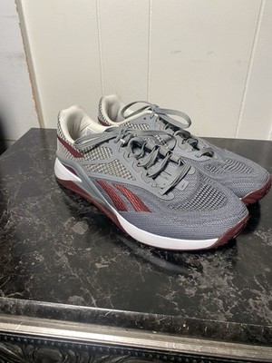 Reebok Nano X2 Men's Gray Maroon Athletic Sneakers Breathable Mesh Low Top