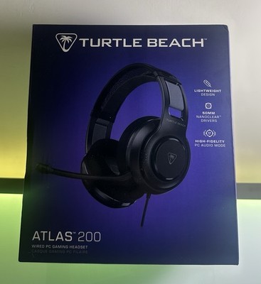 Turtle Beach Atlas 200 Wired Multiplatform Headset - Black, NEW *Ships Free*