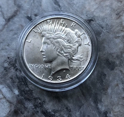1934-D SILVER PEACE DOLLAR IN STUNNING MINT STATE BU CONDITION!!
